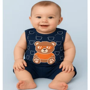 Conjunto Fofo e fresquinho para Bebê Menino – Regata de bebê