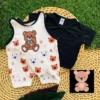 Macacão de bebê menino ursinho e camiseta verão