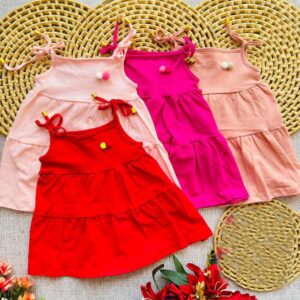 Vestido de alcinha para bebê menina fashion moda verão