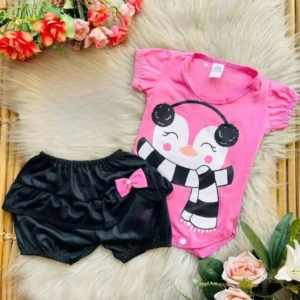 Alternative view of Conjunto de Bebê Menina estampa pinguim fofinho