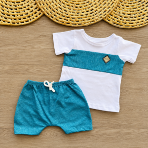Alternative view of Conjunto de bebe menino short + Camisa verão calor 3 a 6 meses