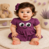 Vestido de Bebê Menina Tematico Fofo Personagem Bolofofo