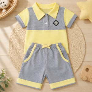 Alternative view of Conjunto de Bebê Menino Verão Blusa + Shorts Polo