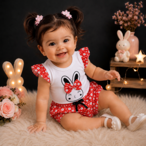 Conjunto de bebê Menina Delicado – Estilo Blogueirinha Fashion verão