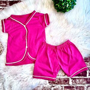 Pijama de Bebe menina verão liso