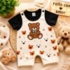 Macacão de Bebê Ursinho e Camiseta verão