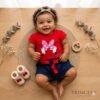Conjunto para bebê Menina Fofinho Short + Blusinha e Cinto Minnie