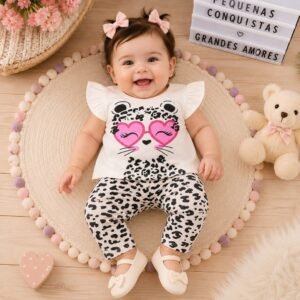Conjunto Infantil Bebê Menina Estilo Blogueirinha – Moda Verão Baby