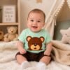 Conjunto de bebê menino Blusa + Shorts tematíco ursinho