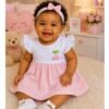 Vestido de Bebê Menina Cereja Fofura Blogueirinha