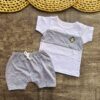 Conjunto de bebe menino short + Camisa verão calor 3 a 6 meses