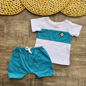 Alternative view of Conjunto de bebe menino short + Camisa verão calor 3 a 6 meses