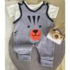 macacão de bebê menino + camisa urso Fofo calor verão tematico mesversario 0 a 3 meses