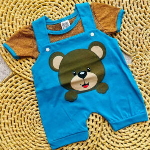 Alternative view of Kit Jardineira + Camiseta para bebê menino fofo Urso