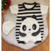kit macacão de bebê menino panda verão fofo
