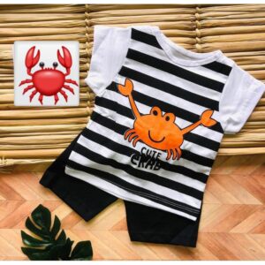Conjunto de Bebê menino carangueijo fofo Verão