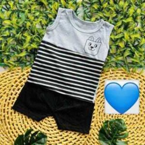 Conjunto Regata para bebê menino fofo verão estiloso