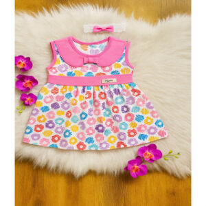 Vestido Baby Estrela + 1 tiara de cabelo – Brilho e Delicadeza em Um Só Look