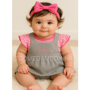 Alternative view of Kit Vestido + camiseta de Verão para Bebê Menina