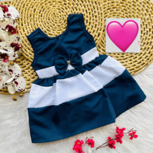 Alternative view of Vestido Bebê Vermelho com Listras – Look Princesinha Fashion