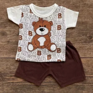 Conjunto de bebe menino short + Camisa ursinho bear
