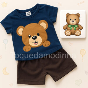 Conjunto de bebê menino tematíco ursinho