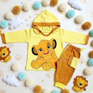 Alternative view of Conjunto de Bebe menino manga longa com capuz + calça meia estação boyzinho