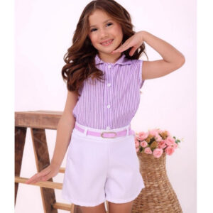 Conjunto de luxo para menina Estiloso alfaiataria conjunto infantil menina