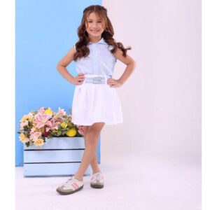 Alternative view of conjunto infantil menina - short saia luxo lançamento natal ano novo