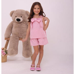 Conjunto infantil menina Blogueirinha – Blusinha + Short Fashion calor verão