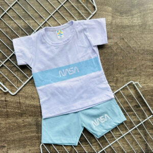 Alternative view of Conjunto de bebê menino camiseta + short verão fofinho