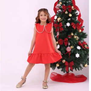 Vestido Infantil Vermelho Natalino – Super Delicado