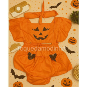 Alternative view of Jardineira temático mesversario menina Festa ensaio Book temático hallowen