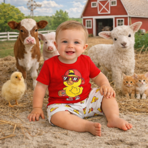 Alternative view of Conjunto para bebe menino 3 a 6 meses pintinho fashion