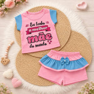Alternative view of Conjunto de Bebê Menina Eu Tenho a Melhor Mamãe do Mundo