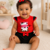 Conjunto de bebê menina Vaquinha Fofo chique Glamour