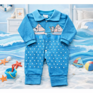 Alternative view of Macacão de bebe menino Barquinho estampado barquinho confortável vira pé