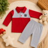 Conjunto Camisa Polo Manga Longa + Calça para Bebê Menino
