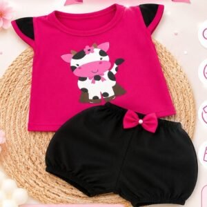 Alternative view of Conjunto de bebê menina Vaquinha Fofo chique Glamour