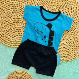 Alternative view of Conjunto de bebê menino dinossauro fofo camisa e short para bebê menino 3 a 6 meses