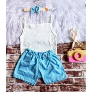 Alternative view of Conjunto de Bebê Menina + faixa de cabelo Verão Calor Blogueirinha