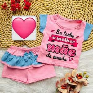 Alternative view of Conjunto de bebê menina Eu tenho a melhor mamãe do mundo 3 a 6 meses