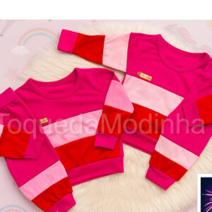 Alternative view of Conjunto Manga Longa Bebê Menina Delicadeza e Aconchego.