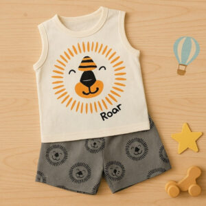 Kit 2 peças conjunto regata + Short para bebê menino roupa de bebê menino fresquinha