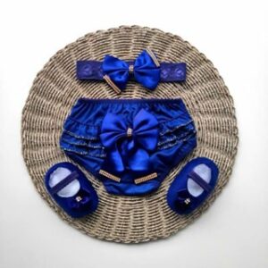 Alternative view of Kit 3 peças sapato de bebe + calcinha bunda rica e laço de cabelo