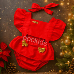 Romper Jardineira temático mesversario menina Festa ensaio Book temático natal