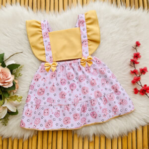 Alternative view of Vestido Romper Salopete para Bebê Menina 6 a 9 Meses Mesversário book fotos  Ensaio Fotográfico passeio verão calor