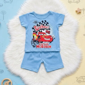 Alternative view of Conjunto romper  de bebe menino carro temático 3 a 6 meses verão