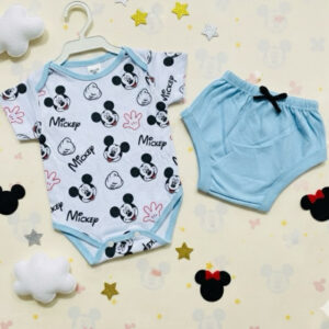 Alternative view of Kit Bodie + Cuequinha para bebe menino mickey Body romper personalizado mêsversario