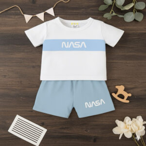 Alternative view of Conjunto infantil menino camiseta + short calor estilo mauricinho boyzinho 3 a 6 meses